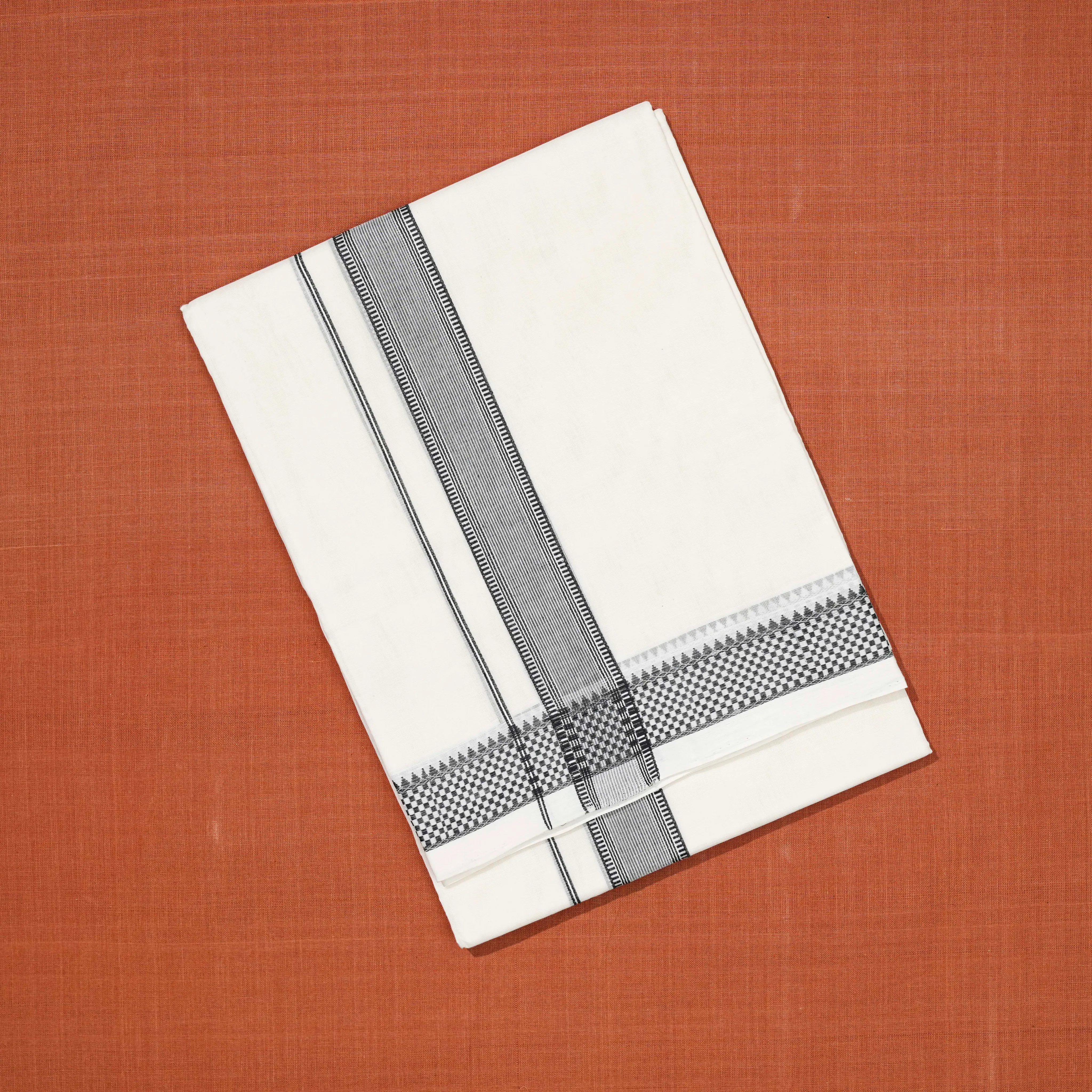 Checks With Temple Border Premium Designer Vetti