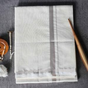 Luxury Party Wear Designer Dhoti Four Meter - Silver Zari