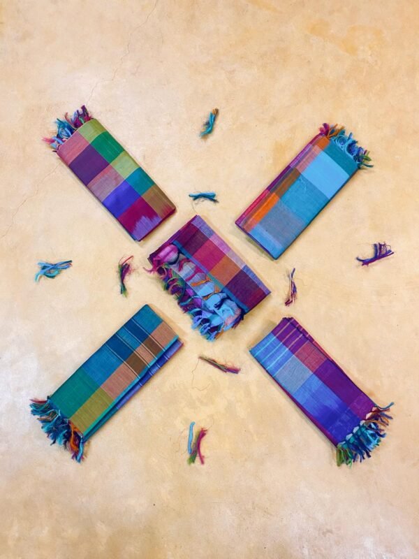 Handwoven Multi-Color Stole – A Timeless Artisan Masterpiece