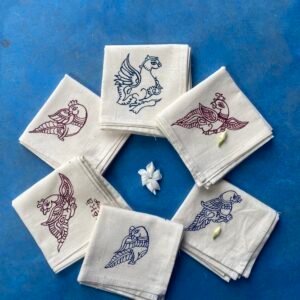 Traditional Hand Painted Handwoven Undyed Kerchief