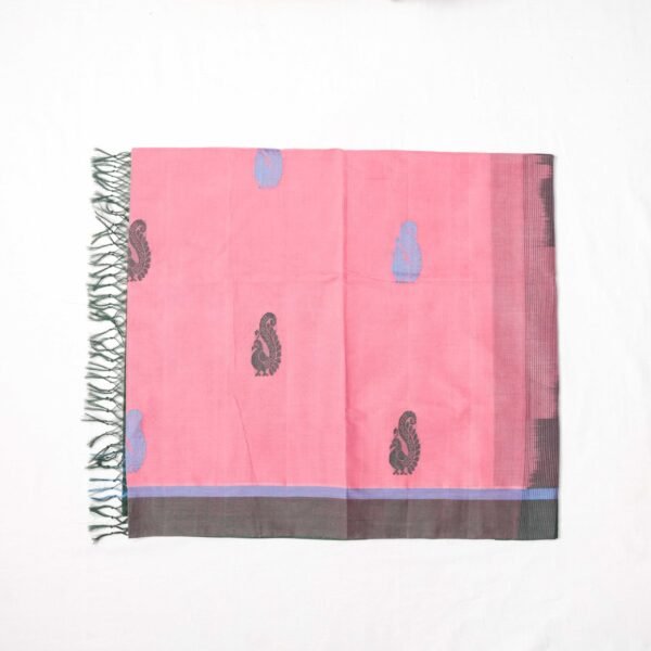 Premium Pure Cotton Handloom Saree with Jacquard Yarn Work - Image 5