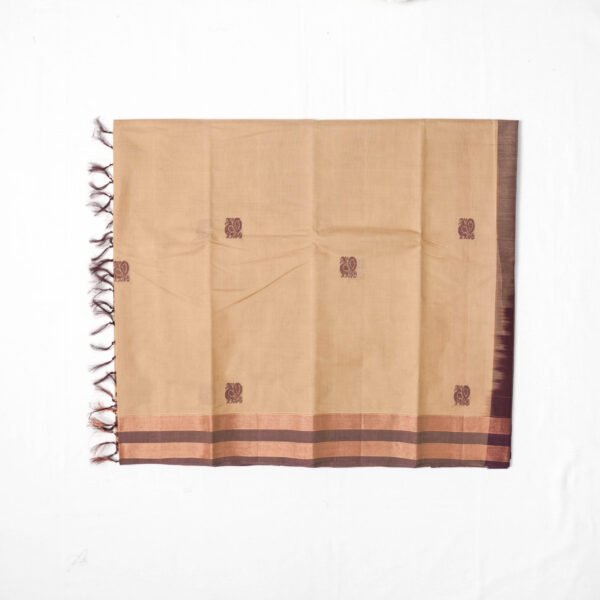 Premium Pure Cotton Handloom Saree with Jacquard Zari Work - Image 6