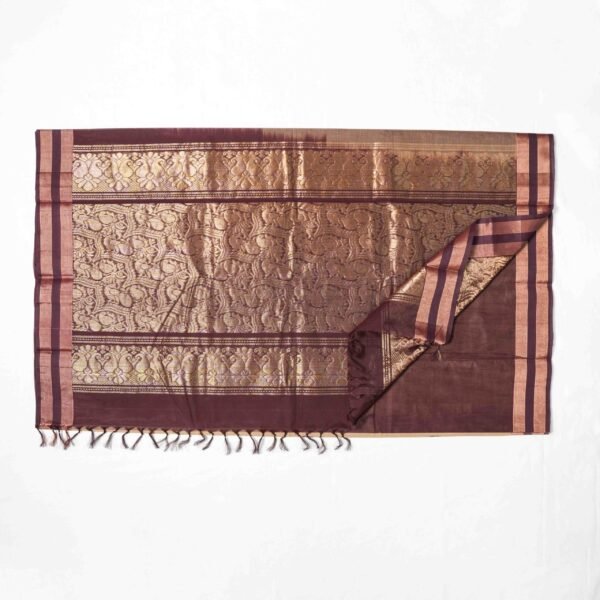 Premium Pure Cotton Handloom Saree with Jacquard Zari Work - Image 7