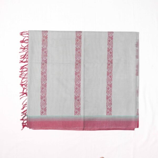 Premium Pure Cotton Handloom Saree with Jacquard Yarn Work - Image 8