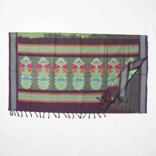 Premium Pure Cotton Handloom Saree with Jacquard Yarn Work - Image 13