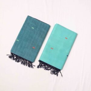 Classical Handloom Cotton Saree – Thirugu Sangili Putta Design with Contrast Pallu and Blouse