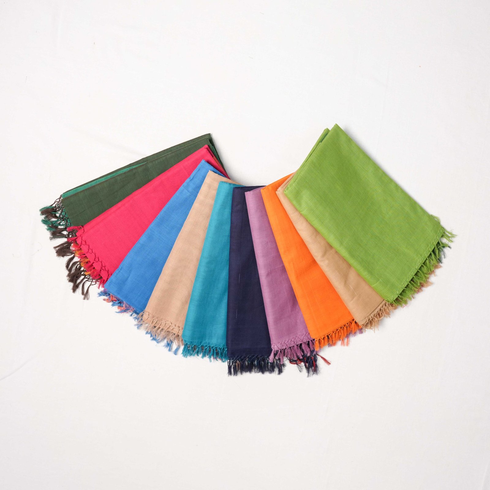 nurpu plain saree with designer tessels