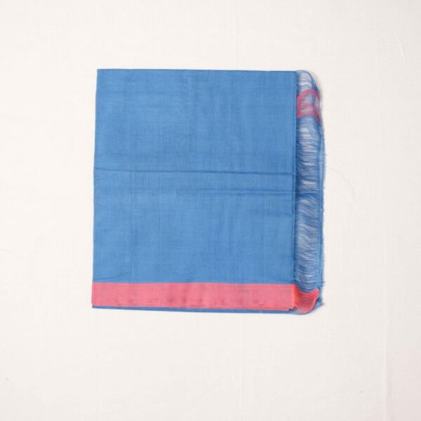 Pure Cotton Handloom Trendy Plain Saree with Traditional Tassels - Image 6