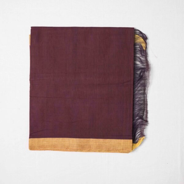 Pure Cotton Handloom Trendy Plain Saree with Traditional Tassels - Image 4