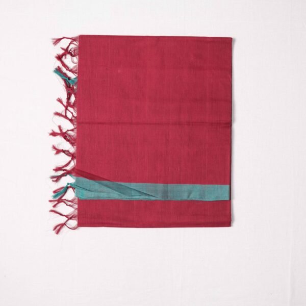 Pure Cotton Handloom Trendy Plain Saree with Traditional Tassels - Image 8