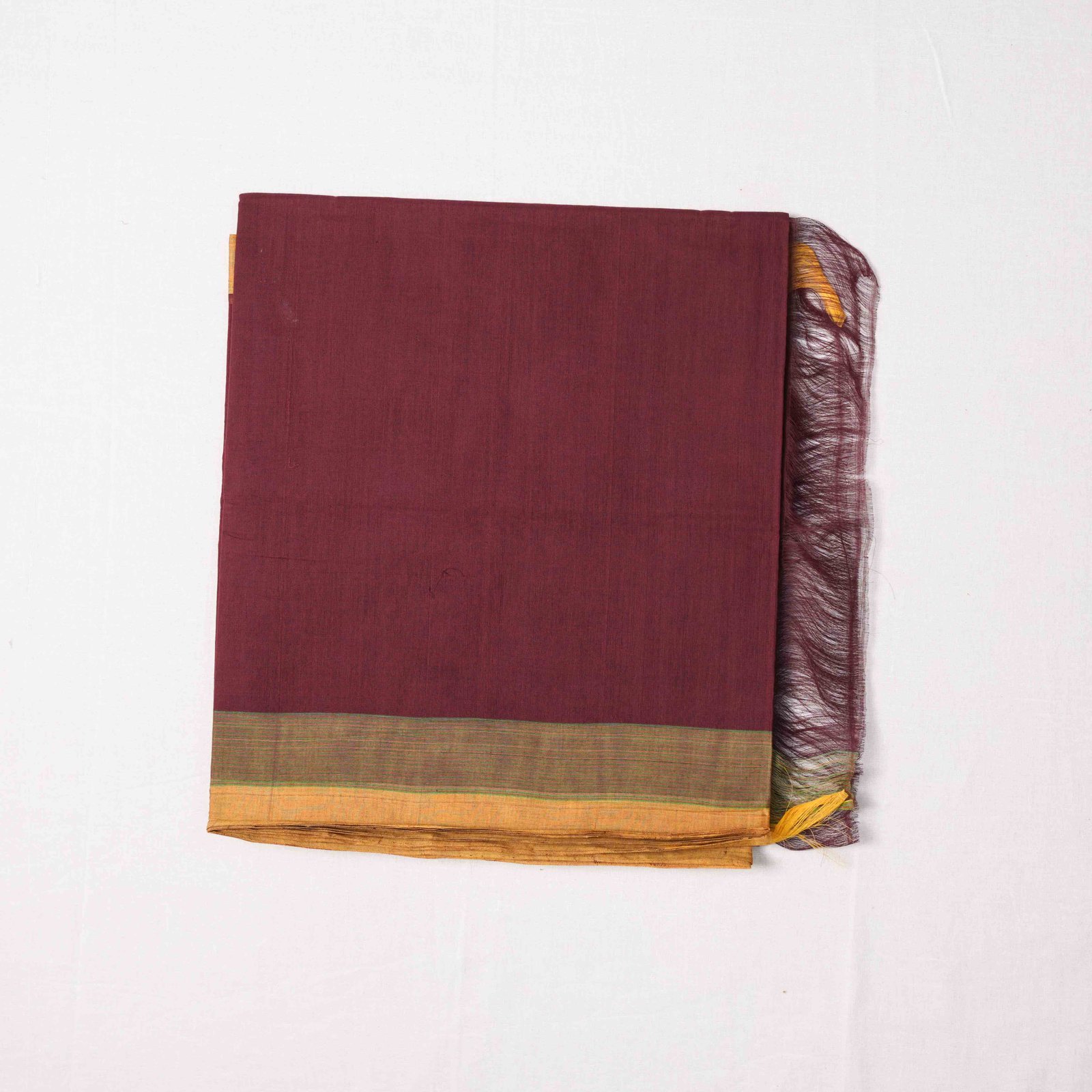 nurpu plain saree with regular tassels