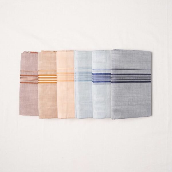 Premium Handwoven Thathaiyangarpet Dhoti 100% Cotton– Trendy Coloured Collections - Image 7