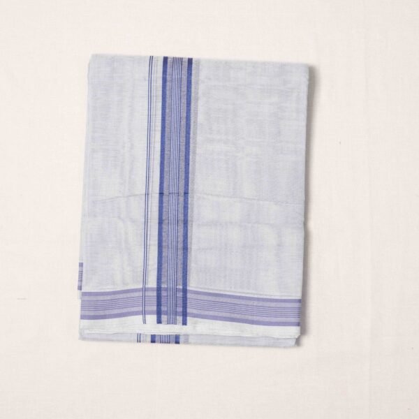 Premium Handwoven Thathaiyangarpet Dhoti 100% Cotton– Trendy Coloured Collections - Image 10