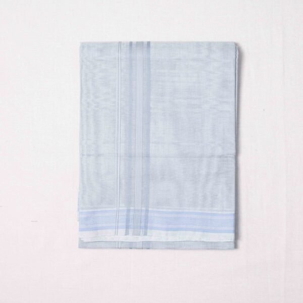 Premium Handwoven Thathaiyangarpet Dhoti 100% Cotton– Trendy Coloured Collections - Image 9