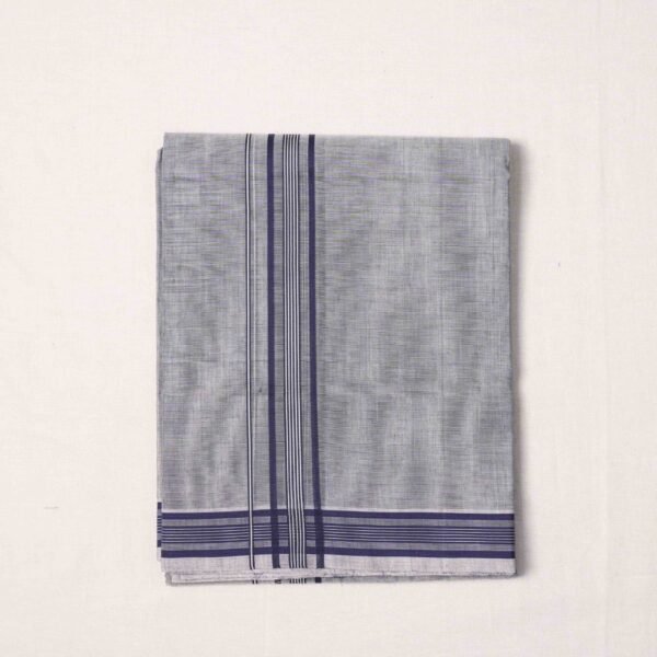 Premium Handwoven Thathaiyangarpet Dhoti 100% Cotton– Trendy Coloured Collections - Image 11