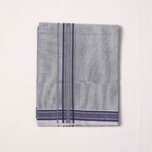 Premium Handwoven Thathaiyangarpet Dhoti 100% Cotton– Trendy Coloured Collections - Image 12