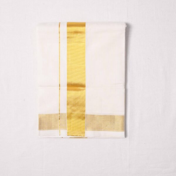 Premium Handwoven Thathaiyangarpet Dhoti 100% Cotton– Trendy Zari Collections - Image 6