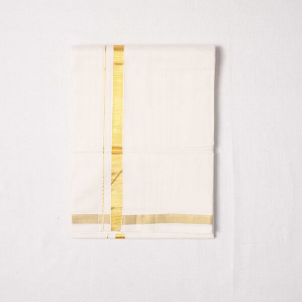 Premium Handwoven Thathaiyangarpet Dhoti 100% Cotton– Trendy Zari Collections - Image 10