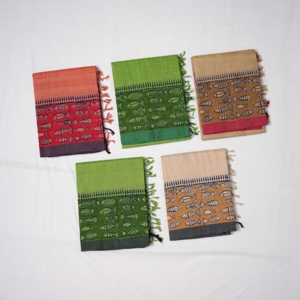 Hand Block Print Cotton Handloom Saree – Cute Meena