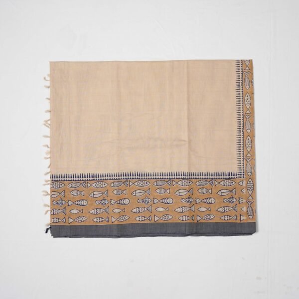 Hand Block Print Cotton Handloom Saree – Cute Meena - Image 2