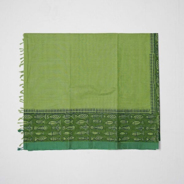 Hand Block Print Cotton Handloom Saree – Cute Meena - Image 5