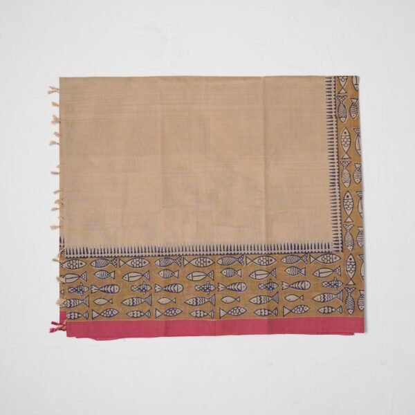 Hand Block Print Cotton Handloom Saree – Cute Meena - Image 7