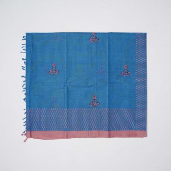 Hand Block Print Cotton Handloom Saree – Jimikky - Image 5