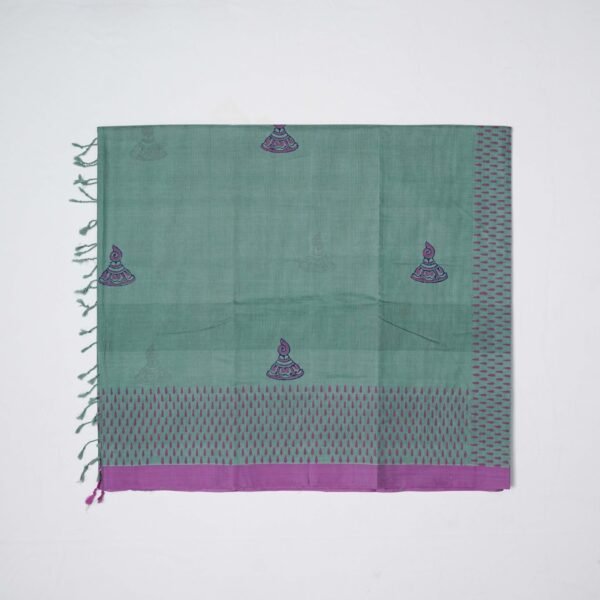 Hand Block Print Cotton Handloom Saree – Jimikky - Image 6