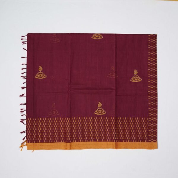 Hand Block Print Cotton Handloom Saree – Jimikky - Image 7
