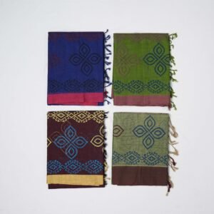 Hand Block Print Cotton Handloom Saree – Sunflower