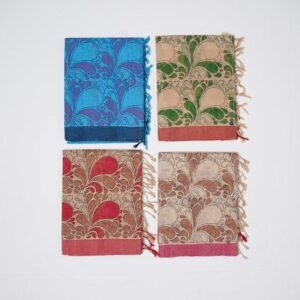 Hand Block Print Cotton Handloom Saree – Floral bud