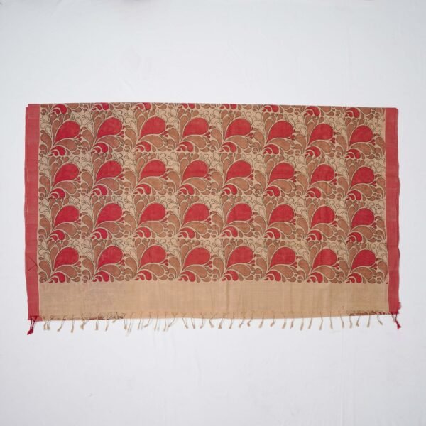 Hand Block Print Cotton Handloom Saree – Floral bud - Image 9