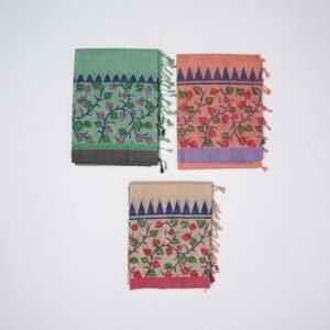 Hand Block Print Cotton Handloom Saree – Pretty leaves