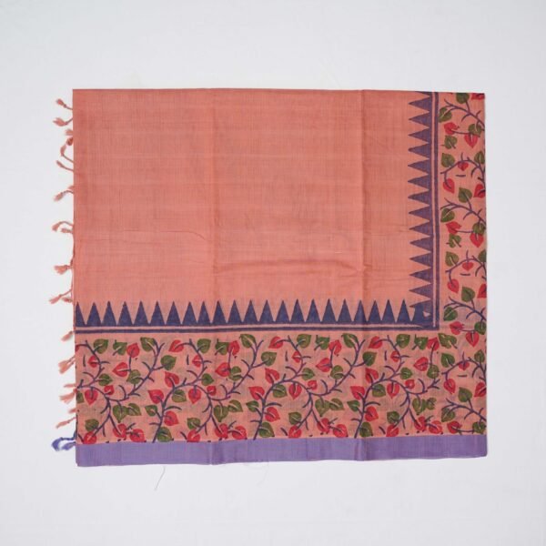 Hand Block Print Cotton Handloom Saree – Pretty leaves - Image 6
