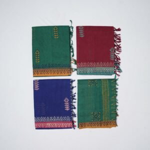 Hand Block Print Cotton Handloom Saree – Flower Pot
