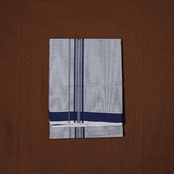 Premium Handwoven Thathaiyangarpet Dhoti 100% Cotton– Trendy Coloured Collections - Image 2