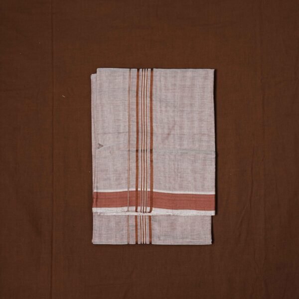 Premium Handwoven Thathaiyangarpet Dhoti 100% Cotton– Trendy Coloured Collections - Image 14