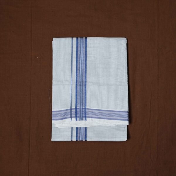 Premium Handwoven Thathaiyangarpet Dhoti 100% Cotton– Trendy Coloured Collections - Image 3