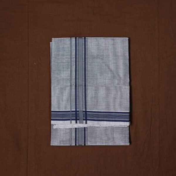 Premium Handwoven Thathaiyangarpet Dhoti 100% Cotton– Trendy Coloured Collections - Image 4