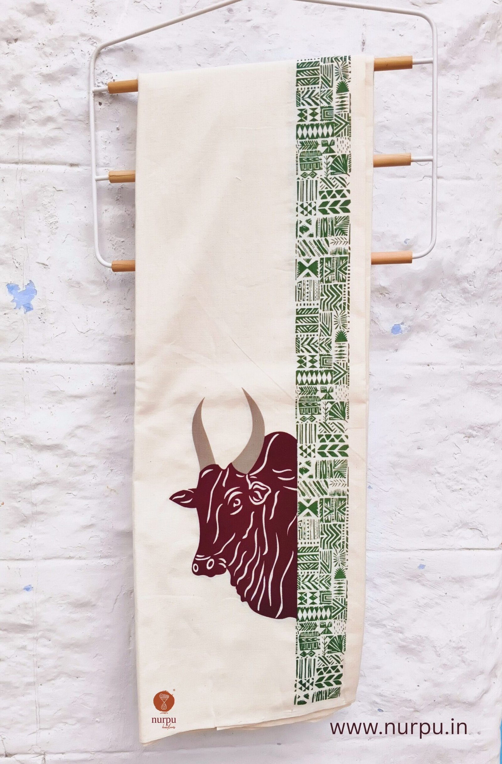 Kalai Maadu Premium Undyed Handloom Dhoti Kalai Maadu Premium Undyed Handloom Dhoti crafted at nurpu handlooms